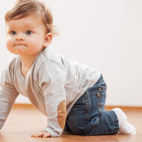 Duufin 18 Pairs Toddler Socks Kids Mid Cut Half Cushion Socks Breathable Unisex Socks for Baby Girls and Boys, Black White Grey, 1-2 Years