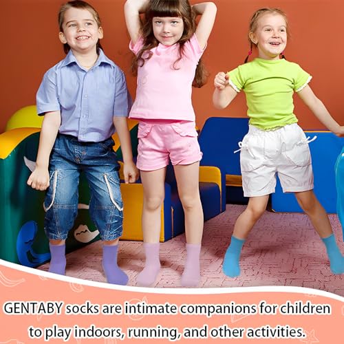 GENTABY Kids Boys Girls Toddler Socks - Multipack Baby Socks for Kids Home Hiking Socks 2-4 Years - 20 Pairs Elastic Mid Cut Socks Shoe Size 7-9