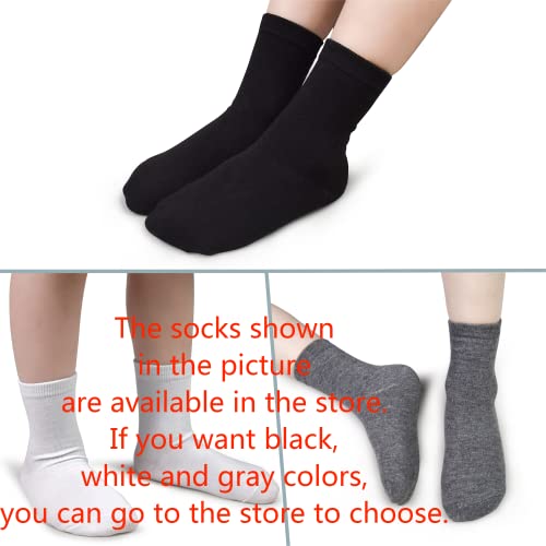 GENTABY Kids Boys Girls Toddler Socks - Multipack Baby Socks for Kids Home Hiking Socks 2-4 Years - 20 Pairs Elastic Mid Cut Socks Shoe Size 7-9