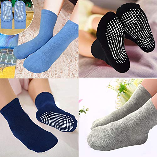 ELUTONG Toddler Socks Non Slip Socks Kids Baby Boys Girls 12 Pairs Anti Skid Socks For 1-3 Years