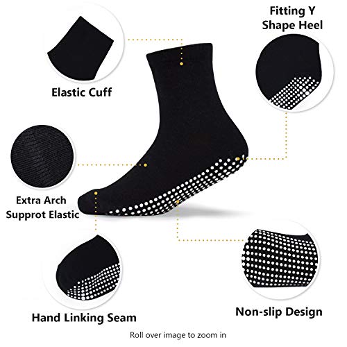 ELUTONG Toddler Socks Non Slip Socks Kids Baby Boys Girls 12 Pairs Anti Skid Socks For 1-3 Years
