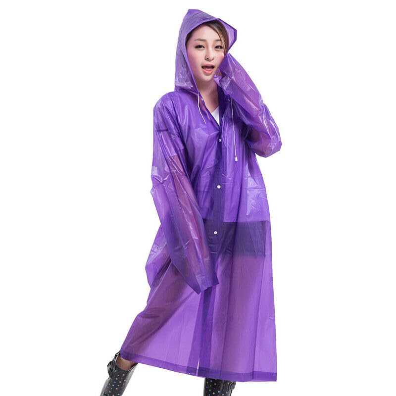 Boolavard Unisex Portable Reusable Raincoat Children Rain Ponchos For 6-12 Years Kid Raincoat (UK, Age, One Size, Regular, Purple)