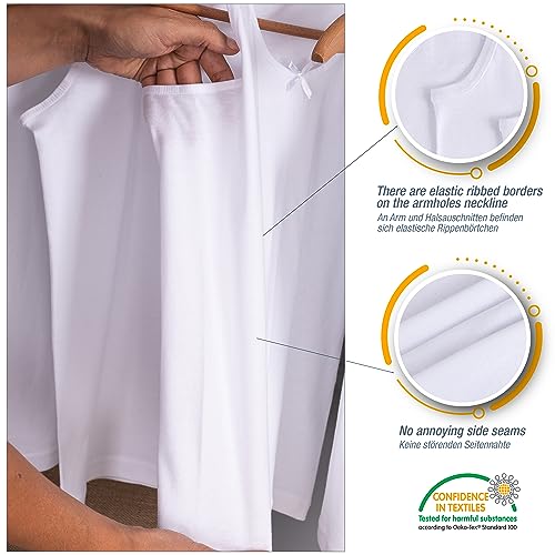 LOREZA ® 5 Girls Vests - Tank Top - 100% Cotton - Design 1-10-11 Years