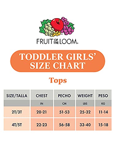 Fruit of the Loom Girls' Undershirts (Camis Camisole, Toddler Tank-10 Pack-Assorted, 4-5 Years (Pack of 10)