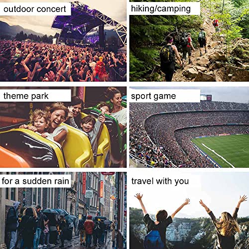 Opret 5 Pack Rain Ponchos for Kids, Disposable Rain Ponchos Emergency Waterproof Ponchos Durable Transparent Lightweight Raincoat with Hood for Boys and Girls