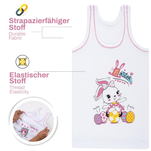 LOREZA ® 5 Piece Girls Cotton Undershirts 100% Cotton - 164-170 (14-15 Years) - M-1