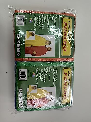 AXNSATRE Rain Poncho Waterproof Adult Kids - 10PCS Disposable Poncho Waterproof Family Pack, Ponchos for Women Men Festival, Plastic Poncho Bulk for Emergency, Travel, Festival Accessories, Camping