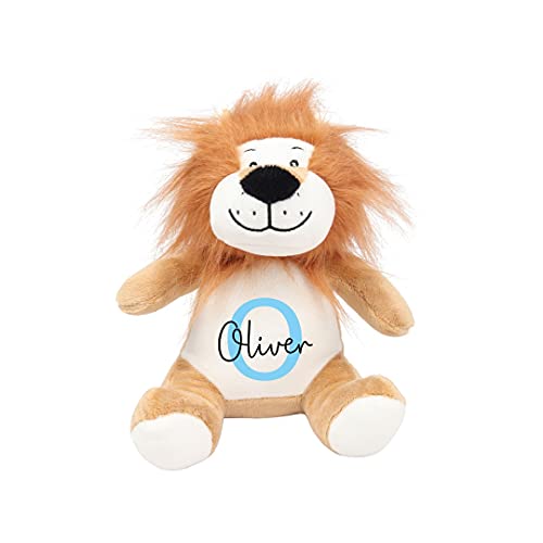 Personalised Lion Soft Toy with Name & Initial, Customisable Baby Gift, New Baby Gift, Newborn Baby Gift, Baby Boy, Baby Girl, Custom Teddy Bear, Keepsake, Baby Shower Gift, Christening Gift