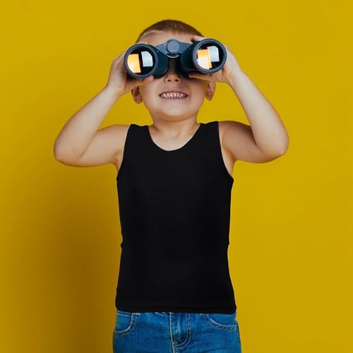 Vakobo Boys' Cotton Vests (3/Pack) Size 2t 3t Black White Gray