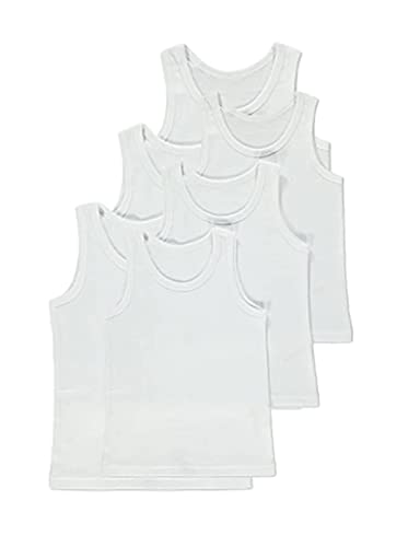 itronik Back to School 3 Pack of Boys 100% Cotton Warm Vests Available in Ages 2 up to 13 Years - Made in UK (2-3 Years) White