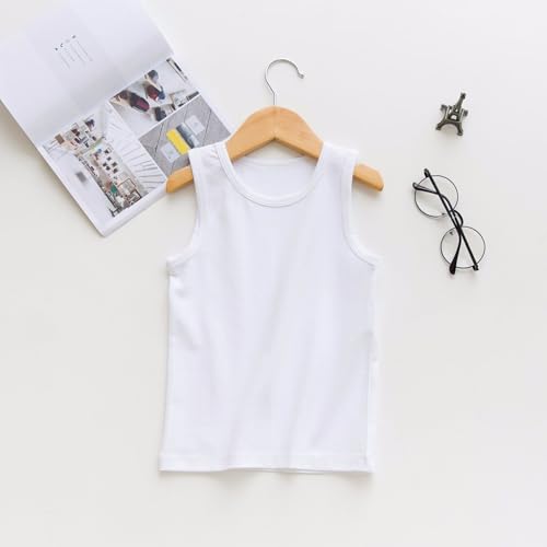Vakobo Boys' Cotton Vests (3/Pack) Size 2t 3t Black White Gray