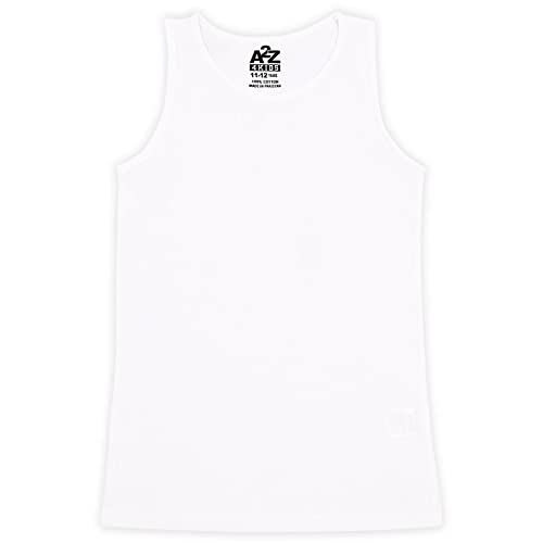 A2Z 4 Kids Boys Stylish Vest Top 100% Cotton - Vest 005 White 3-4