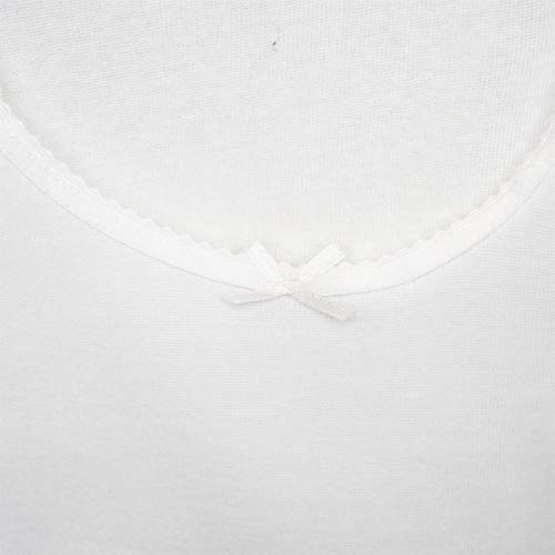 Kids Back to School Boys Girls 100% Cotton Vest Plain White Top Children Underwear Sizes 2-13 Years (6-8 Years, 6 Pack Girls Vest)