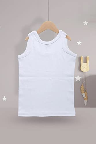 Boys White 100% Cotton Kind to Skin Vest (as8, Age, 7_Years, 8_Years, Regular)