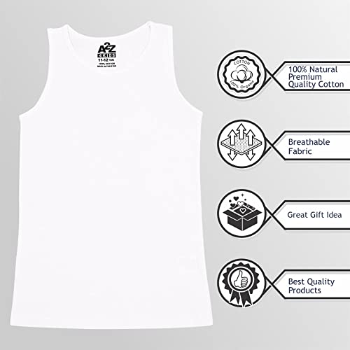 A2Z 4 Kids Boys Stylish Vest Top 100% Cotton - Vest 005 White 3-4