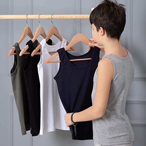 LOREZA ® 5 Pack Boys Vests 100% Cotton (164-170 (14-15years), Mix)