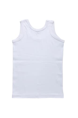 Boys White 100% Cotton Kind to Skin Vest (as8, Age, 7_Years, 8_Years, Regular)