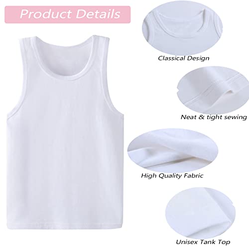 Anntry 2-8 Years Little Girls Solid Colors Soft Camisole Undershirts 4 Pack Kids Comfort Breathable Tank Tops (Colors-1, 4-5 Years)