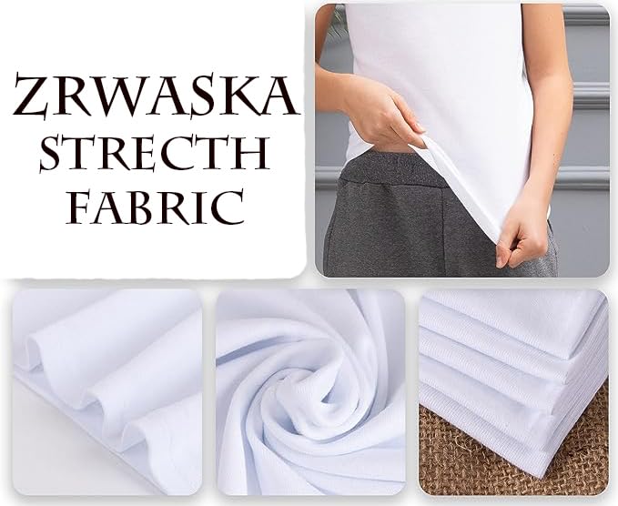 ZRWASKA® 3 Pack Children’s 100% Cotton Vests White Sleeve-Less Plain Undershirts Fitted Summer Top Vest Every-Day wear, Kids Back to School Uniform Boys Girls Vest Tank Shirts Size 9-11 Year (Pack 3)