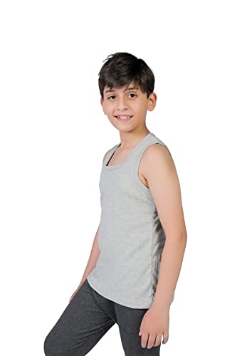 orbiz Boys/Girls Pack of 5 Kids Vests | 100% Pure Cotton Interlock Vests | Tank Tops Sleeveless Vests Undershirts 3-13 Years Multicolour
