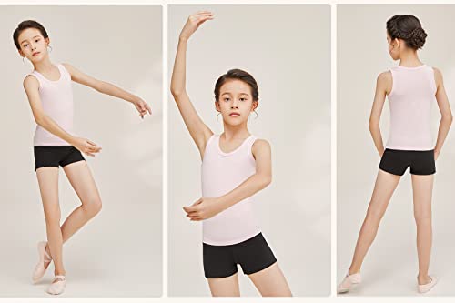 Anntry 2-8 Years Little Girls Solid Colors Soft Camisole Undershirts 4 Pack Kids Comfort Breathable Tank Tops (Colors-1, 4-5 Years)