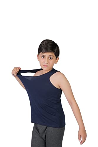 orbiz Boys/Girls Pack of 5 Kids Vests | 100% Pure Cotton Interlock Vests | Tank Tops Sleeveless Vests Undershirts 3-13 Years Multicolour