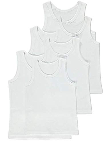 Back to School 6 Pack Boys 100% Cotton Warm Vests/Available in Ages 1 up to 13 Years (Boys, 6-8 Years)
