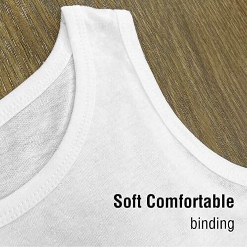 COSHAL® Boys Vests 100% Cotton Childrens Vests White Sleeve-Less Plain Undershirts Slim Fit Summer Top Vest Every-Day wear, Kids Back to School Boys Girls Vest Shirts (Pack 3) 12-13 Yrs