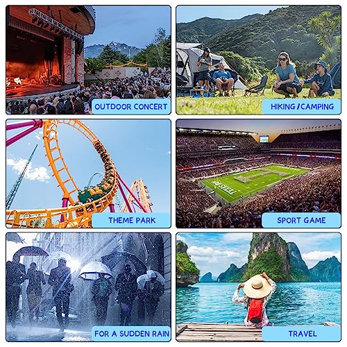 Vicloon Kids Portable Raincoat, 2 Pack Rain Poncho Kids Waterproof with Hoods and Sleeves, Reusable Rain Resistant Poncho for Camping, Emergency Situations, Travel