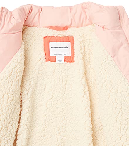 Amazon Essentials Girls' Long Quilted Cocoon Puffer Coat, Light Pink, 8 Years