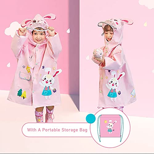 Kids Raincoat Boys Girls Toddler Rain Poncho Waterpoof Rain Jacket Children Cartoon Rainwear 4-6 Years