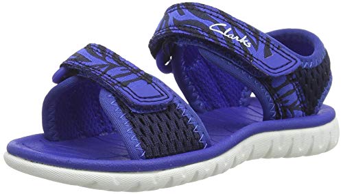 Clarks Boy's Surfing Tide T Sandal, Navy Combi, 5 Child UK
