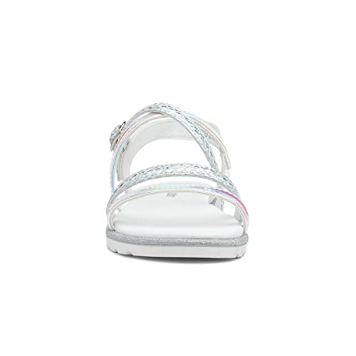 Walkright Girls Silver Iridescent Strappy Sandal - Size 10 Child UK - Multicolour