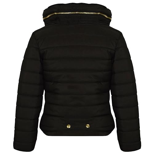 A2Z 4 Kids Girls Jacket Kids Stylish Padded Black Puffer Bubble - Puffer Jacket. Black 7-8