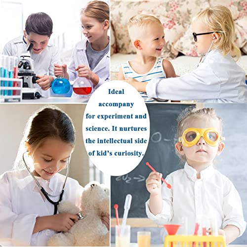 KUMARS White Lab Coat Kids, Coats for Children, Boys Girls Cotton Science Medical, Child Laboratory Doctors Fancy Dress Role Play Up Costumes School Student, XL, 10-12 Years