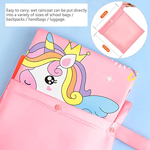 Kids Raincoats Waterproof Rain Jacket Hooded Rain Poncho Toddler Boys Girls Rain Suit Reusable Rainwear with Backpack Cover 1-8 Years