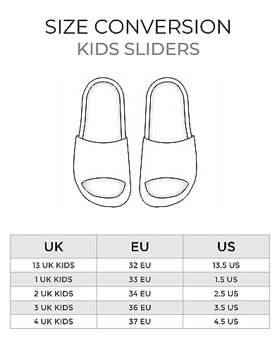 Harry Potter Kids Sliders | Black Moulded Sandals For Boys & Girls | Golden Snitch HP Logo Beach Shoes | Hogwarts Magic Summer Pool Shoes | Slip-on Footwear Movie Merchandise Gift for Children