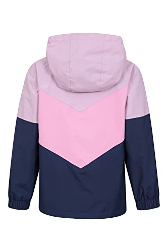 Mountain Warehouse Lightning 3 in 1 Kids Waterproof Jacket - Taped Seams Triclimate Jacket, Detachable Hood, Inner Fleece Kids Coat - For Walking, Hiking Dark Blue 13 Years