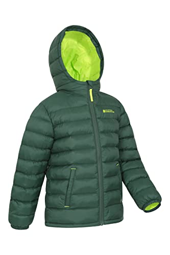 Mountain Warehouse Seasons Padded Kids Jacket - Water Resistant & Lightweight Insulated Rain Coat for Boys & Girls - Great for Spring Summer, School or Travelling Khaki 13 Years
