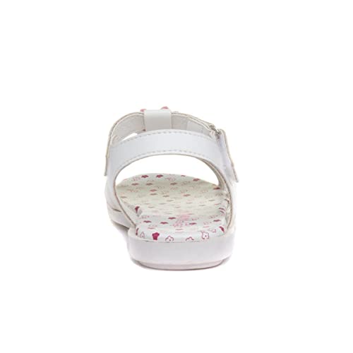 Walkright Girls White Sandal with Flowers - Size 8 Child UK - White