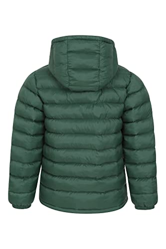 Mountain Warehouse Seasons Padded Kids Jacket - Water Resistant & Lightweight Insulated Rain Coat for Boys & Girls - Great for Spring Summer, School or Travelling Khaki 13 Years