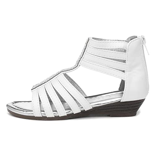 Lilley Girls White Strappy Diamante Sandal - Size 12 Child UK - White