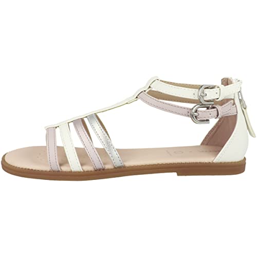 Geox J Sandal Karly Girl, White Lt Rose, 6.5 UK