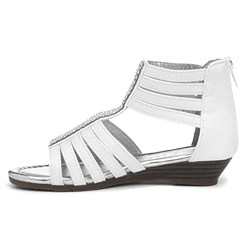 Lilley Girls White Strappy Diamante Sandal - Size 12 Child UK - White