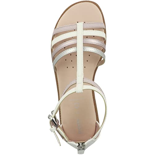 Geox J Sandal Karly Girl, White Lt Rose, 6.5 UK