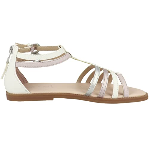 Geox J Sandal Karly Girl, White Lt Rose, 6.5 UK
