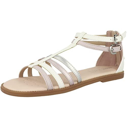 Geox J Sandal Karly Girl, White Lt Rose, 6.5 UK