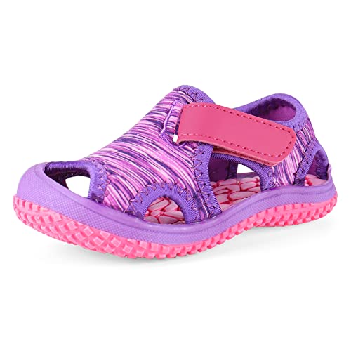 Cheerful Mario Kids Boys Girls Sport Sandals Toddlers Beach Shoes Water Shoes Breathable Anti slip Purple 10 UK Child