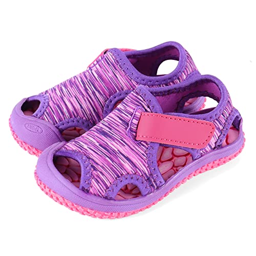 Cheerful Mario Kids Boys Girls Sport Sandals Toddlers Beach Shoes Water Shoes Breathable Anti slip Purple 10 UK Child