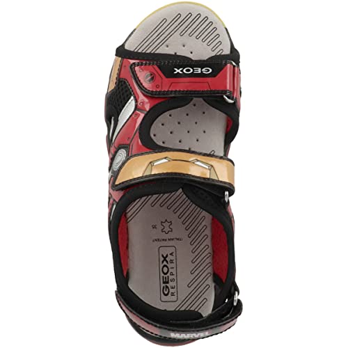 Geox J Sandal Android Boy, Black Red, 8.5 UK Child